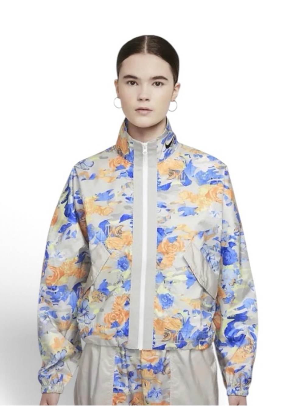 Nike Women's Floral Track Jacket Windbreaker Multi-Color Size Large New NWT